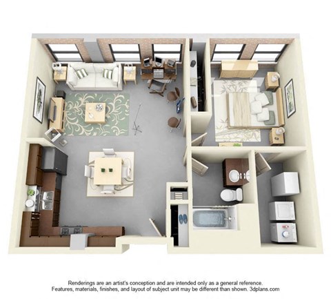 1 Bedroom Floor Plan